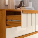 Ver mais imagens de Cômoda para Quarto 8 Gavetas Ripado 100% MDF Tarsila Marrom/Cinamomo/Off White