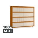 Ver imagem 6 de Cômoda para Quarto 8 Gavetas Ripado 100% MDF Tarsila Marrom/Cinamomo/Off White