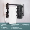 Ver imagem 4 de Toalheiro Elétrico Térmico Aquecido 30x 45 Preto 220v