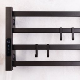 Toalheiro Elétrico Térmico Aquecido 30x 45 Preto 220v - 9