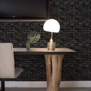 Ver imagem 2 de Papel de Parede Adesivo Tijolinho Preto Rústico Rolo 12m