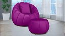 Ver imagem 1 de Kit Poltrona c/ Puff + Almofada Concha Veludo Roxo