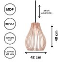 Ver imagem 3 de Luminária Teto tipo Pendente ANTARES MDF Completa -:MDF CRU