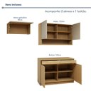 Ver imagem 5 de Cozinha Completa Modulada 3 Peças 5 Portas 2 Gavetas com Rodapé 100% MDF Simone Mendes