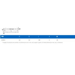Chave de Raio 4,3 - 4,4mm Unior Bike Tools Ref. 618410 - 2