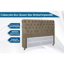 Ver imagem 2 de Painel de Cama Box Estofada Queen Imperatriz Plus Suede Bege - Simbal