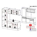Ver imagem 3 de Armário de Cozinha Compacta 3 Peças com Rodapé Mp2179 Made Multimóveis Preto/dourado