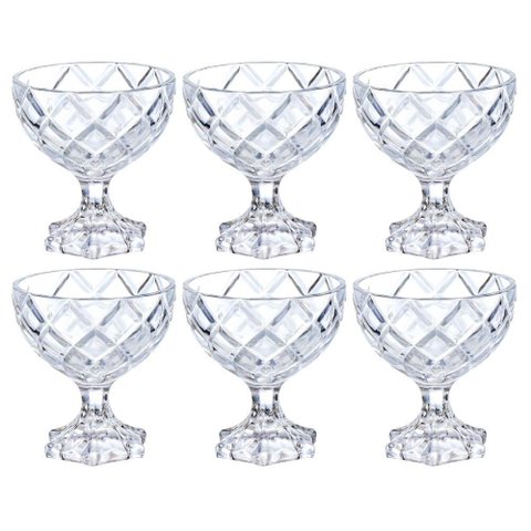 Taças de Sobremesa em Vidro Pineapple 170ml 6 Peças - Hauskraft Tcsv031/2