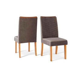 Cadeira Serena Estofada Curva Com 2 unidades DJ Móveis - 1