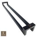 Ver imagem 2 de Puxador Para Portas Duplo em Aço Inox 304 Modelo Grécia Preto Fosco para portas: pivotantes/ - 1,02 