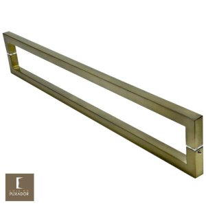 Puxador Para Portas Duplo em Aço Inox 304 Modelo Slin Antique Ouro Velho para portas: pivotantes/ - 
