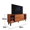 Ver imagem 7 de Rack Bancada para TV até 55 Polegadas Verona 136cm 2 Portas Pés ABS Movelove Jequitiba