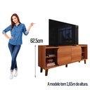 Ver mais imagens de Rack Bancada para TV até 55 Polegadas Verona 136cm 2 Portas Pés ABS Movelove Jequitiba