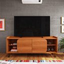 Ver imagem 2 de Rack Bancada para TV até 55 Polegadas Verona 136cm 2 Portas Pés ABS Movelove Jequitiba
