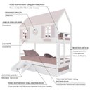 Ver imagem 4 de Treliche Casinha Bela com Coração Kit Escada/escorregador - Madeira Maciça Branco/rosa |