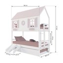 Ver imagem 3 de Treliche Casinha Bela com Coração Kit Escada/escorregador - Madeira Maciça Branco/rosa |