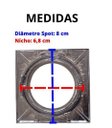 Ver imagem 2 de Spot Embutir Quadrado Cromado Direcionável 50w 127 ou 220v
