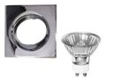 Ver imagem 3 de Spot Embutir Quadrado Cromado Direcionável 50w 127 ou 220v
