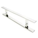 Ver imagem 3 de Puxador Aço Inox Polido/Cromado Para Porta Vidro Temperado Blindex (CLEAN) - 40 CM ENTRE FUROS 30CM