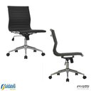 Ver imagem 2 de Kit 2 Cadeiras Office Sevilha Pu sem Braço Baixa Preta - Rivatti