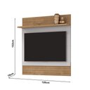 Ver imagem 4 de Painel Sala Angra para TV até 50 Polegadas 1 Prateleira Cinamomo/Off-White