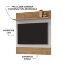 Ver imagem 3 de Painel Sala Angra para TV até 50 Polegadas 1 Prateleira Cinamomo/Off-White