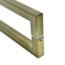 Ver imagem 2 de Puxador Portas Duplo Aço Inox Antique Ouro Velho Slin 50 cm para Portas: Pivotantes/Madeira/Vidro