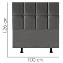 Ver imagem 3 de Cabeceira Cama Box Solteiro King Estofada Poliana 100 Cm Suede:cinza Escuro