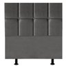 Cabeceira Cama Box Solteiro King Estofada Poliana 100 Cm Suede:cinza Escuro - 1