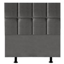 Ver imagem 1 de Cabeceira Cama Box Solteiro King Estofada Poliana 100 Cm Suede:cinza Escuro