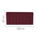 Ver imagem 2 de Painel Estofada Kiara 100cm Solteiro Box Quarto Suede Bordô - Ahazzo Móveis
