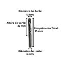 Ver imagem 2 de Fresa de Topo 1 Corte Downcut