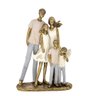 Escultura Família Decorativa Casal com Uma Filha Adolescente e Dois Meninos - 1