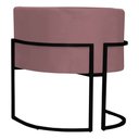 Ver imagem 2 de Poltrona Decorativa Sala Estar Recepção Escritório Luana Base Preta Veludo Rosê - Montanaris Decor