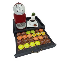 Bandeja Porta Cápsulas 41x40 Dolce Gusto Preto 36 Unidades - 1