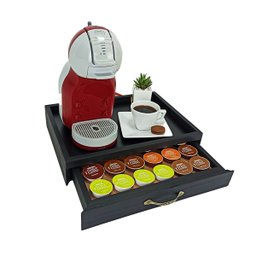 Bandeja Porta Cápsulas 41x40 Dolce Gusto Preto 36 Unidades - 2