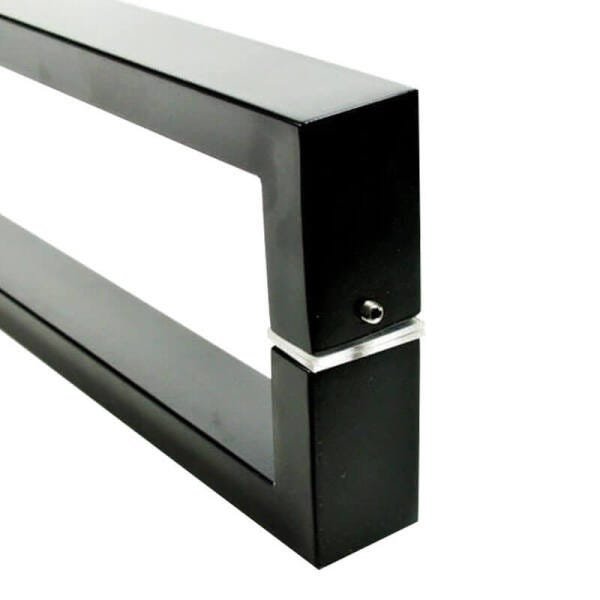 Puxador Portas Duplo Aço Inox Preto Greco 1,2 M para Portas: Pivotantes/Madeira/Vidro Temperado/ - 3