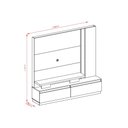 Ver imagem 3 de Home Theater New Apolo para Tv de até 75 Polegadas (com Rodízios) - Cumaru Opala - Madetec