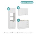 Ver imagem 5 de Cozinha Milla Cielo 9 Portas 3 Gavetas MDF 190cm Branca Móveis Carraro