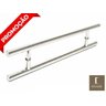 Puxador Portas Duplo Aço Inox Polido Soft 50 cm para Portas: Pivotantes/Madeira/Vidro Temperado/ - 1