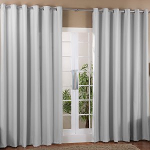 Cortina para Sala ou Quarto 2,00m X 1,70m Blackout Tecido - Gelo
