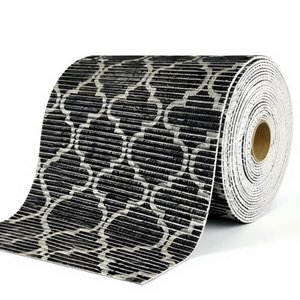 Tapete Passadeira Antiderrapante Árabe Preto 2m X 65cm