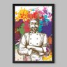 Quadro Cozinha Chef Splash Color - 60x40cm - Moldura Padrão Preto - 1