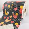 Passadeira Antiderrapante Rolo 43cm x 3M Galinhas Black 2.0 - 1