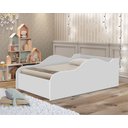 Ver imagem 1 de Cama Carro de Solteiro Branca de Mdf com Proteção Lateral para Quarto