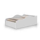 Ver imagem 3 de Cama Carro de Solteiro Branca de Mdf com Proteção Lateral para Quarto