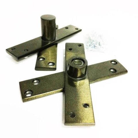 Dobradiça Pivotante para portas de até 350 kg- PINO PIVOTANTE-em aço pintura OURO VELHO ANTIQUE-