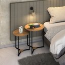 Ver imagem 4 de Conjunto Mesa Lateral Delta Freijó Industrial Moderno Escandinavo - UNIDECORCASA