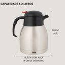 Ver imagem 2 de Bule Inox com Gatilho 1,2l Café Chá Água Tererê