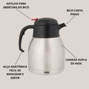 Ver imagem 3 de Bule Inox com Gatilho 1,2l Café Chá Água Tererê